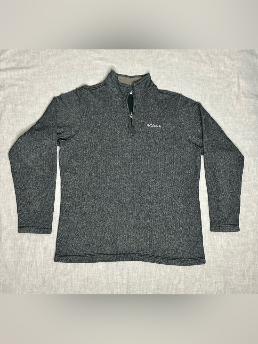 Columbia Men's Great Hart Mountain III Charcoal Half-Zip Pullover Sweater